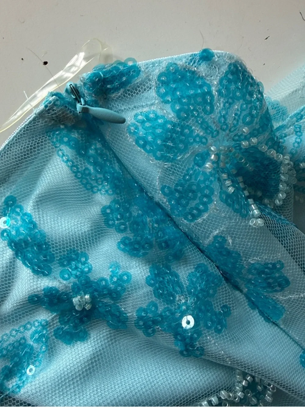 Peppermayo Moorey Beaded Mini Dress Aqua Blue - Picture 5 of 9